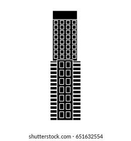 silhouette of a building facade skyscraper image