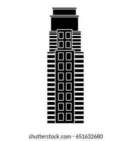 silhouette of a building facade skyscraper image