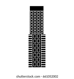 silhouette of a building facade skyscraper image