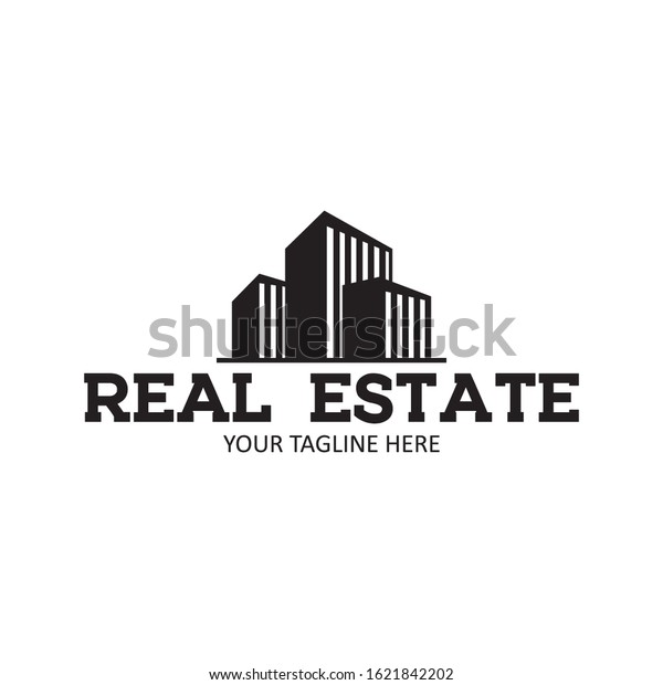 Silhouette Building Logo Vector Illustration Stock Vector (Royalty Free ...