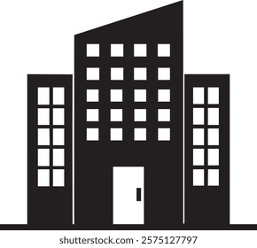 silhouette of a building vector