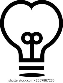A silhouette bulb icon vector design 