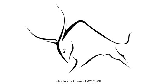 Silhouette of bull