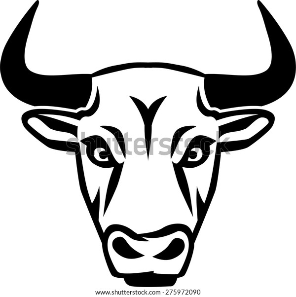 Silhouette Bull Head Stock Vector (Royalty Free) 275972090