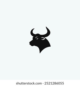 Icono de Vector de cabeza de toro de silueta