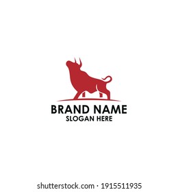 Silhouette Bull Logo design Inspiration