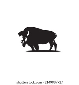 Silhouette bull logo vector illustration design  creative and simple design  logos and templates