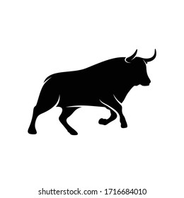 Silhouette Bull vector illustration design,creative and simple design