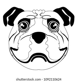 Silhouette of a bulldog avatar