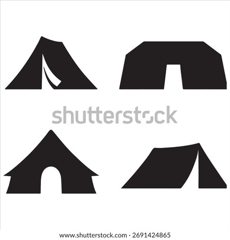 silhouette bundle featuring four distinct tent