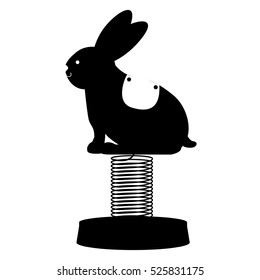 silhouette bunny cart for carousel icon