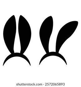 Silhouette of Bunny Ears for a Happy Easter Celebration