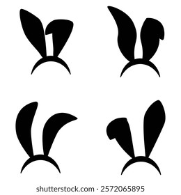 Silhouette of Bunny Ears for a Happy Easter Celebration