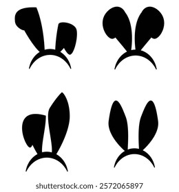 Silhouette of Bunny Ears for a Happy Easter Celebration