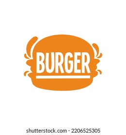 silhouette of a burger. good for burger restaurant or any business related to burger.