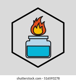 silhouette  burner laboratory vector illusration eps 10
