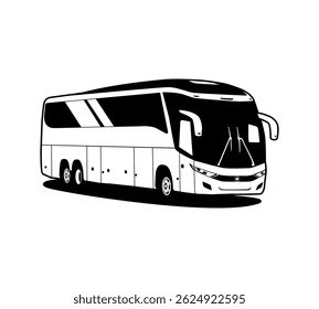 silhouette bus transport design vector illustration