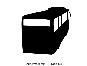 silhouette of bus vector