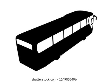 silhouette of bus vector