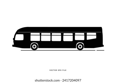 Silhouette eines Busses, der in der Regel für den öffentlichen Verkehr und den Unternehmensverkehr verwendet wird