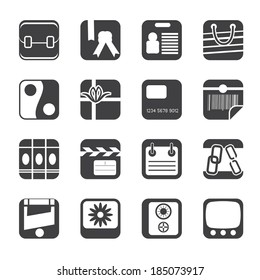 Silhouette Business and Internet Icons - Vector Icon Set