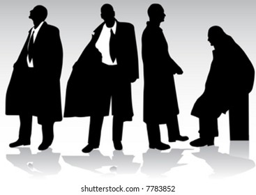 silhouette of business man