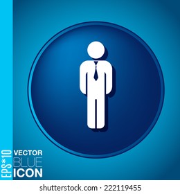 the silhouette of a business man in a tie