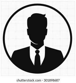 silhouette business man. vector illustration