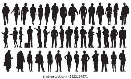 silhouette of business people collection 