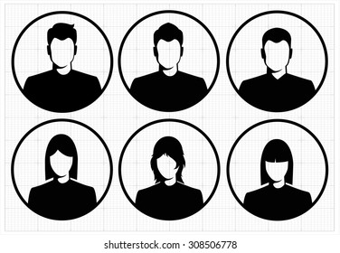 silhouette business people icon