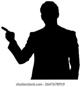 Silhouette of a Business Person Black Vector Outline for Graphic Design, Icons, Pictograms Minimalist Male Figure Illustration for Web, UI, Branding, Print, and Marketing Use