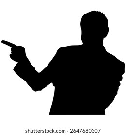 Silhouette of a Business Person Black Vector Outline for Graphic Design, Icons, Pictograms Minimalist Male Figure Illustration for Web, UI, Branding, Print, and Marketing Use