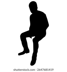 Silhouette of a Business Person Black Vector Outline for Graphic Design, Icons, Pictograms Minimalist Male Figure Illustration for Web, UI, Branding, Print, and Marketing Use