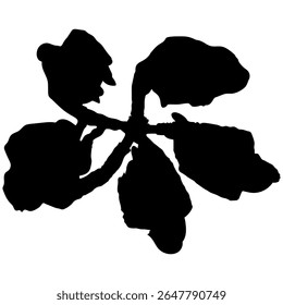 Silhueta de um homem de negócios Black Vetor Outline para design gráfico, ícones, pictogramas minimalista figura masculina Ilustração para uso de Web, UI, Branding, impressão e marketing