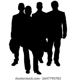 Silhueta de um homem de negócios Black Vetor Outline para design gráfico, ícones, pictogramas minimalista figura masculina Ilustração para uso de Web, UI, Branding, impressão e marketing