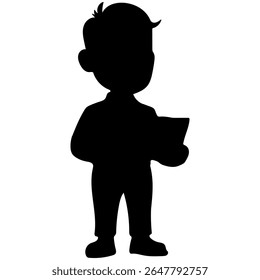 Silhouette of a Business Person Black Vector Outline for Graphic Design, Icons, Pictograms Minimalist Male Figure Illustration for Web, UI, Branding, Print, and Marketing Use