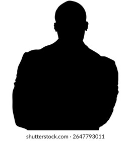 Silhueta de um homem de negócios Black Vetor Outline para design gráfico, ícones, pictogramas minimalista figura masculina Ilustração para uso de Web, UI, Branding, impressão e marketing