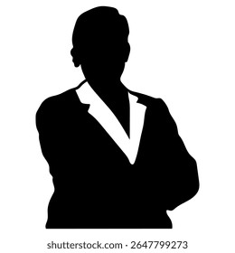 Silhouette of a Business Person Black Vector Outline for Graphic Design, Icons, Pictograms Minimalist Male Figure Illustration for Web, UI, Branding, Print, and Marketing Use
