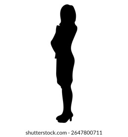 Silhouette of a Business Person Black Vector Outline for Graphic Design, Icons, Pictograms Minimalist Male Figure Illustration for Web, UI, Branding, Print, and Marketing Use