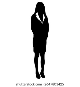 Silhouette of a Business Person Black Vector Outline for Graphic Design, Icons, Pictograms Minimalist Male Figure Illustration for Web, UI, Branding, Print, and Marketing Use
