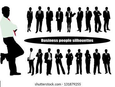 silhouette businessman