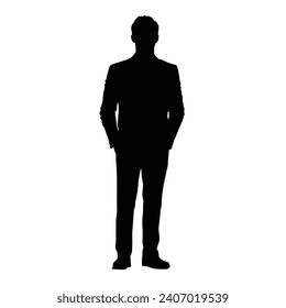 silhouette of a businessman standing.