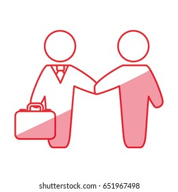 silhouette businessman with suit and briefcase