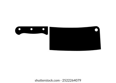 Silhouette of a butcher's cleaver knife. Vector illustration design.