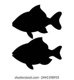 silhouette of a butterfish on white