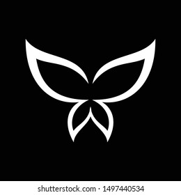 Silhouette of a butterfly - vector art