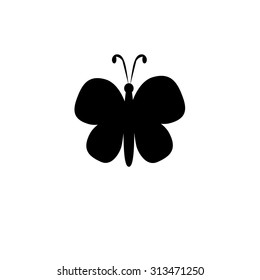 silhouette butterfly vector eps.10
