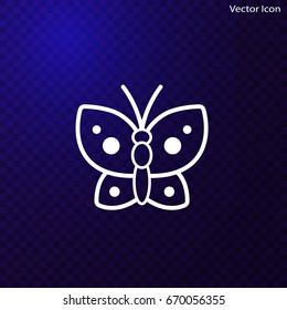 Silhouette of a butterfly vector icon