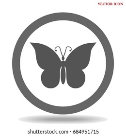 Silhouette of a butterfly vector icon