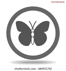 Silhouette of a butterfly vector icon
